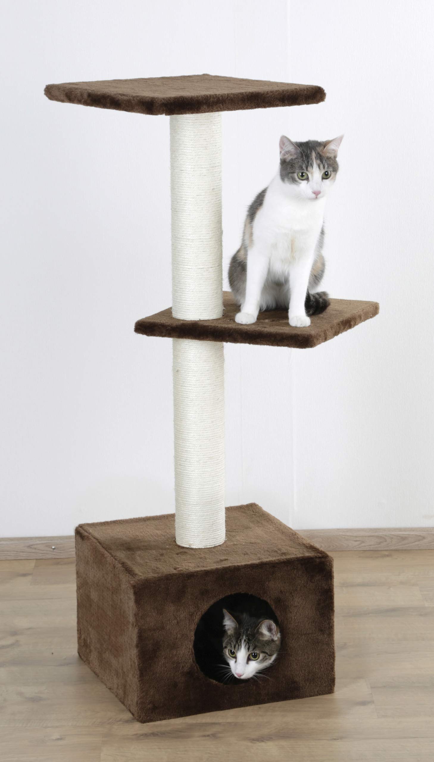 kerbl-pet-kratzbaum-venus-braun-h-he-109-cm-37-x-37-cm-grundplatte image 2