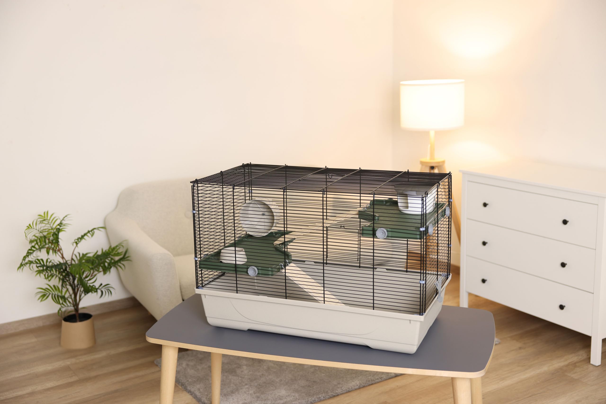 kerbl-pet-kleintierk-fig-flat-nature-80x45x51-cm-mit-h-uschen-napf-und-laufrad image 7