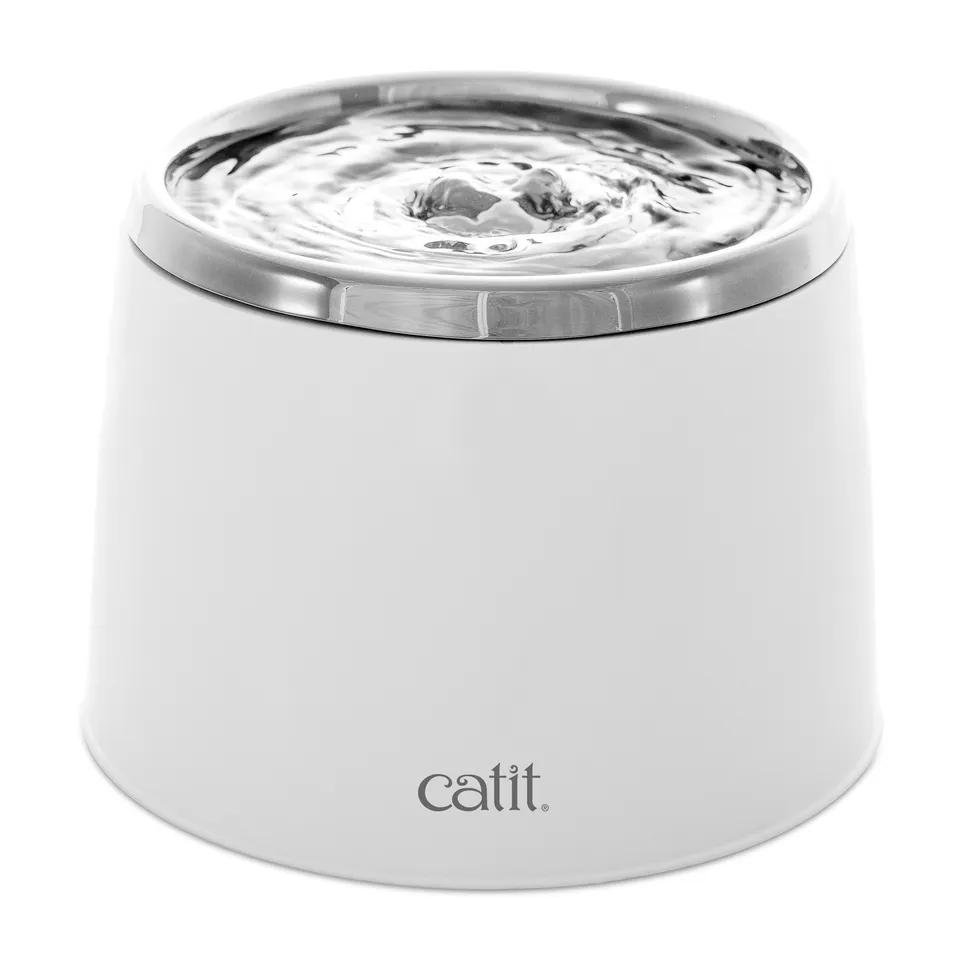 catit-trinkbrunnen-mit-edelstahleinsatz-2l-wei-f-r-katzen-und-kleine-hunde image 1