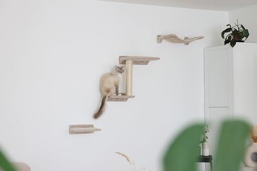 kerbl-pet-kletterwand-zugspitze-5-teilig-beige-bis-10-kg image 7