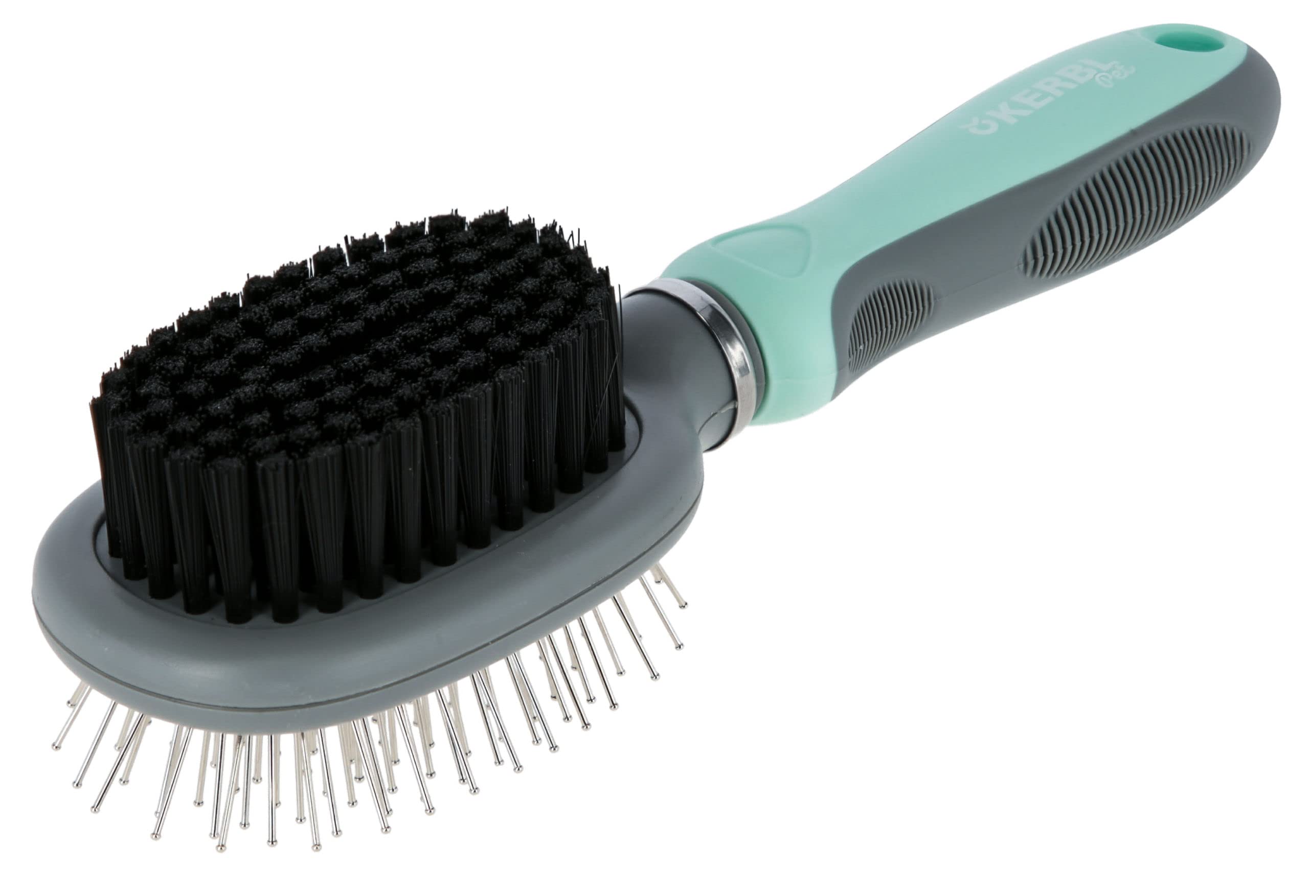 kerbl-pet-doppelb-rste-flexibel-24x7-cm-t-rkis-grau image 2