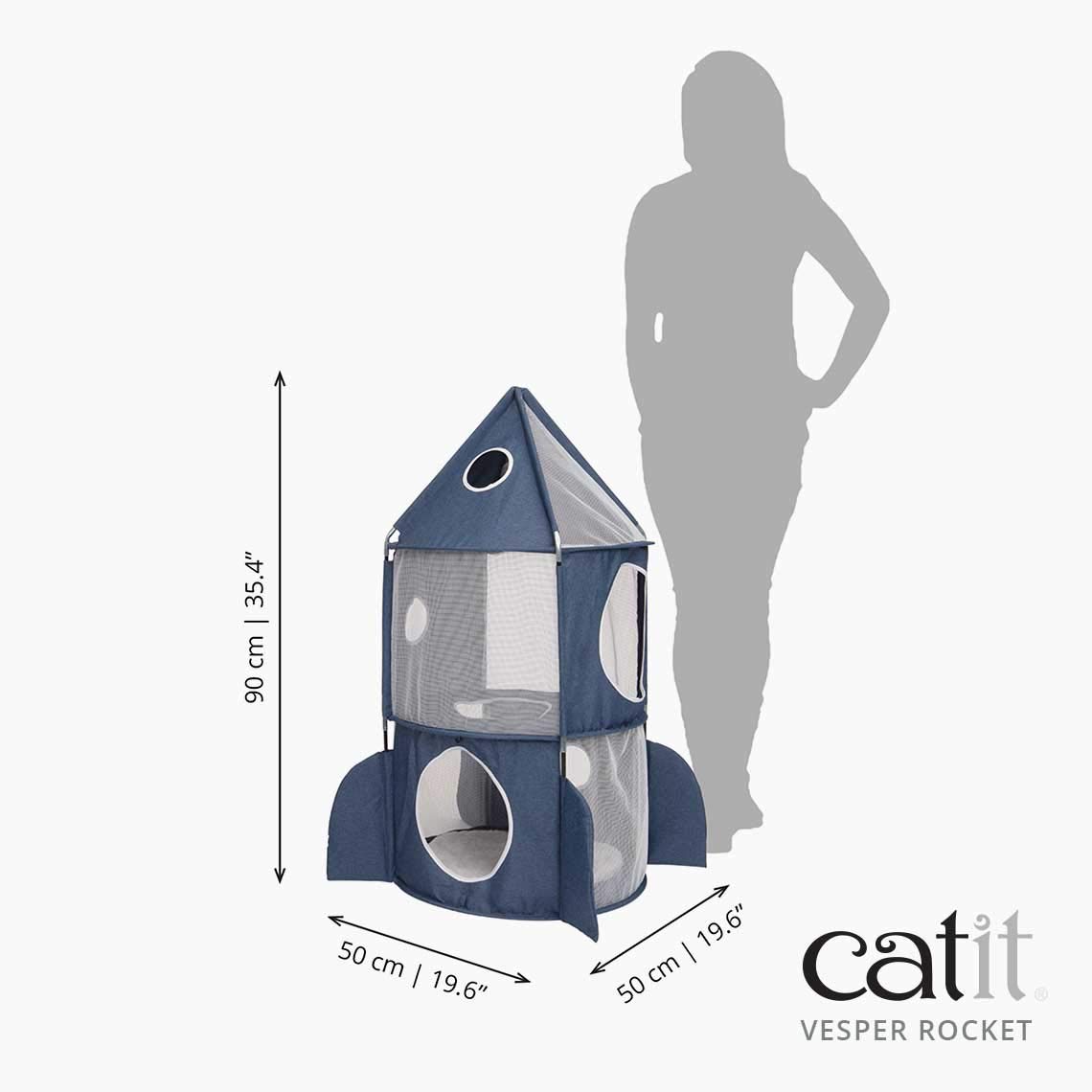 catit-vesper-turm-42001-raketenform-mit-schlafkissen-f-r-katzen-blau image 7