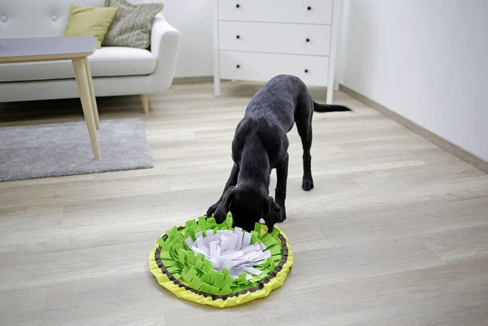 kerbl-pet-schn-ffelteppich-bowl-2in1-60-cm-gelb-gr-n-wei image 3