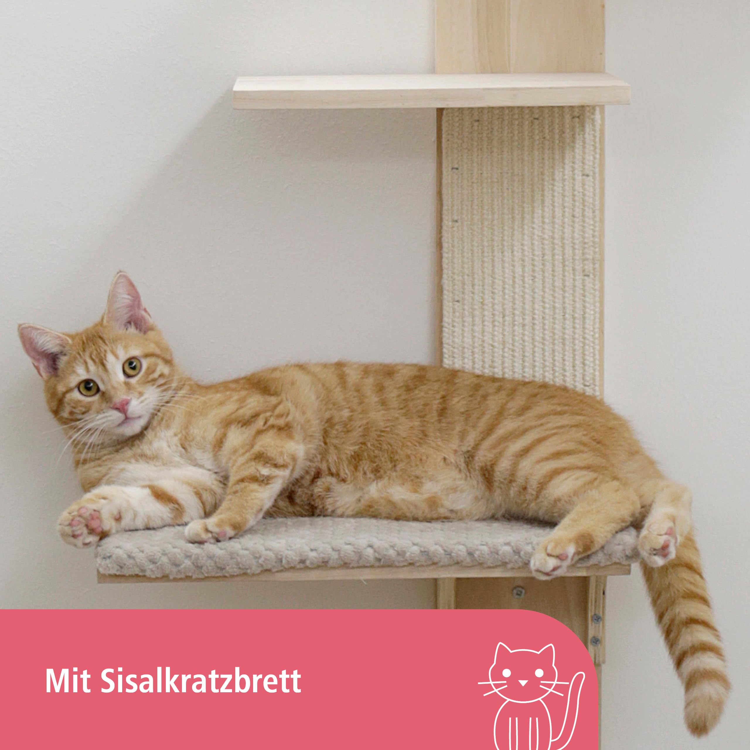 kerbl-pet-wandkratzbaum-timber-150-cm-massivholz-mit-sisalbrett-f-r-katzen-bis-4 image 4