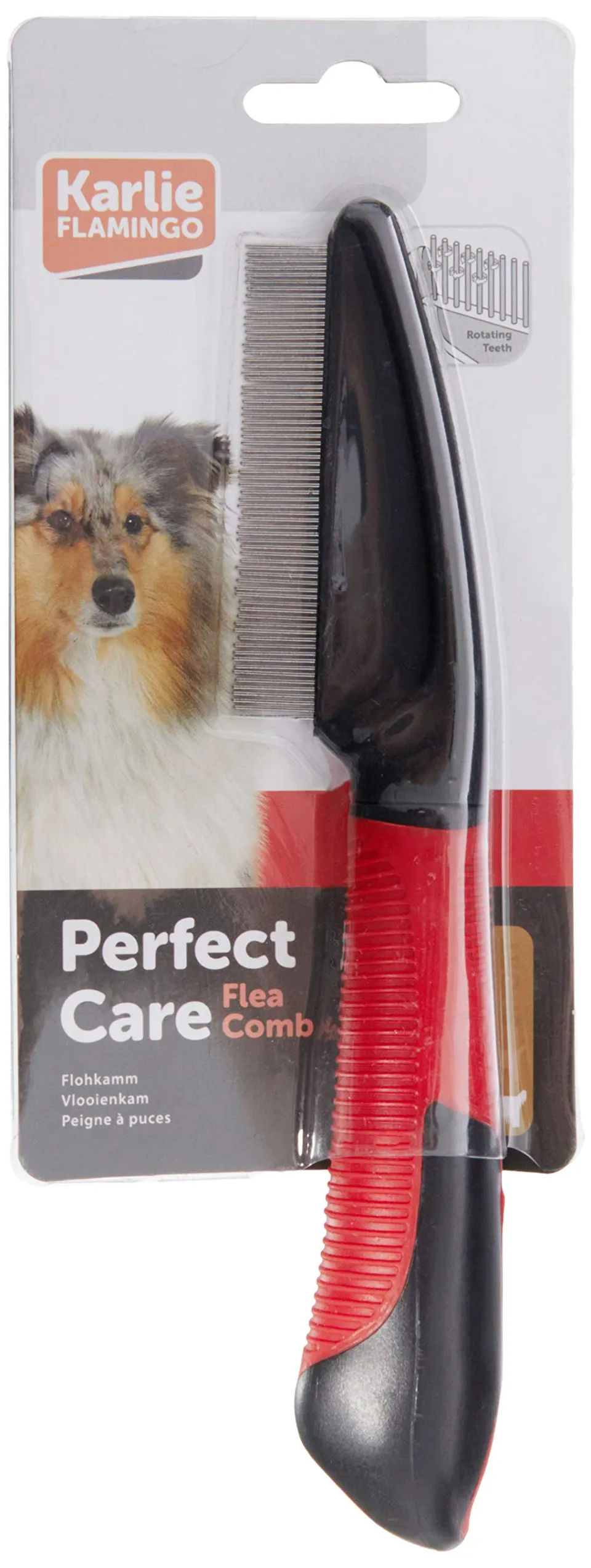 karlie-flohkamm-mit-rotierenden-zinken-21-cm-f-r-hund-und-katze image 1