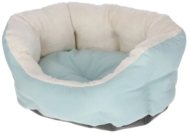 kerbl-pet-welpenbett-mit-wendekissen-t-rkis-45-x-40-x-20-cm-baumwolle-polyester image 1