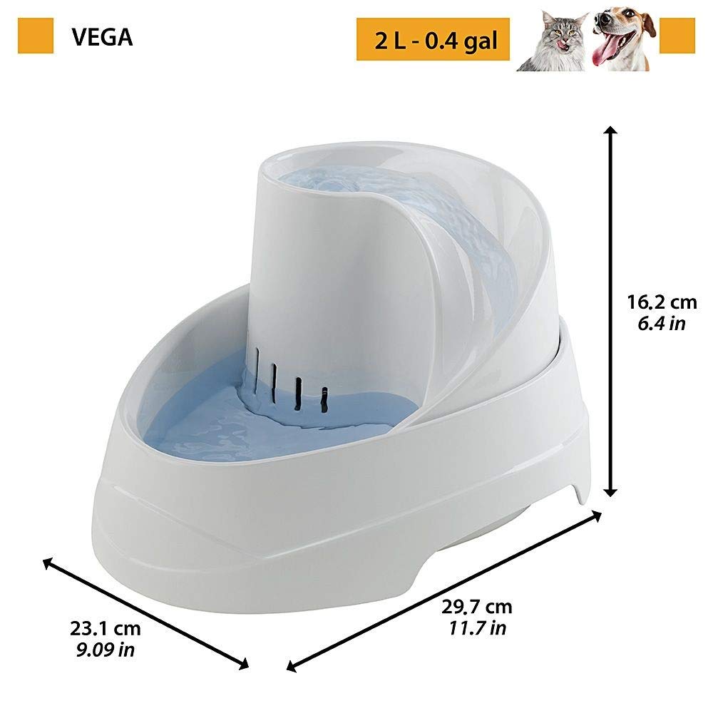 ferplast-trinkbrunnen-vega-2-l-f-r-katzen-und-kleine-hunde image 2