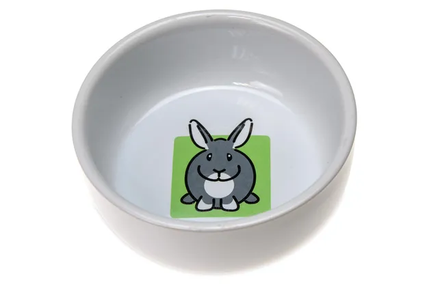 karlie-kaninchennapf-keramik-wei-300-ml-11-cm-nagetiernapf image 1