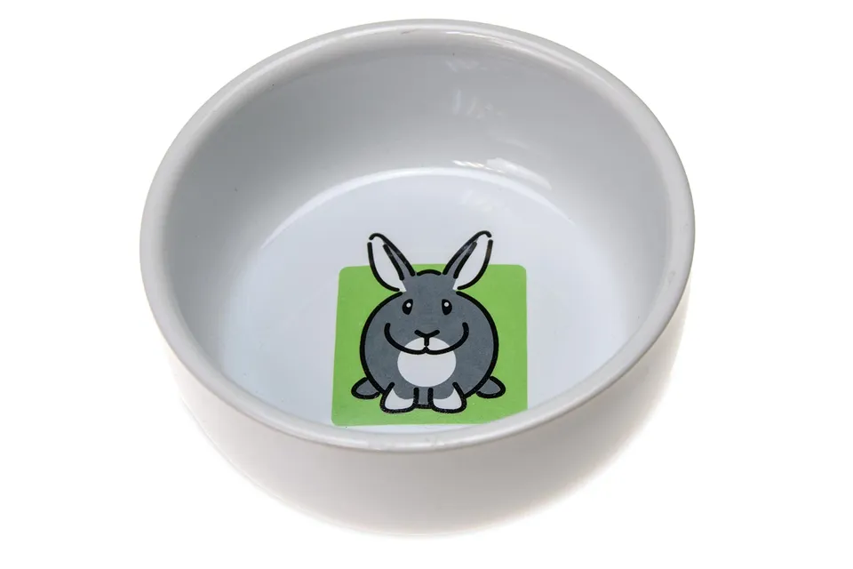 karlie-kaninchennapf-keramik-wei-300-ml-11-cm-nagetiernapf image 1