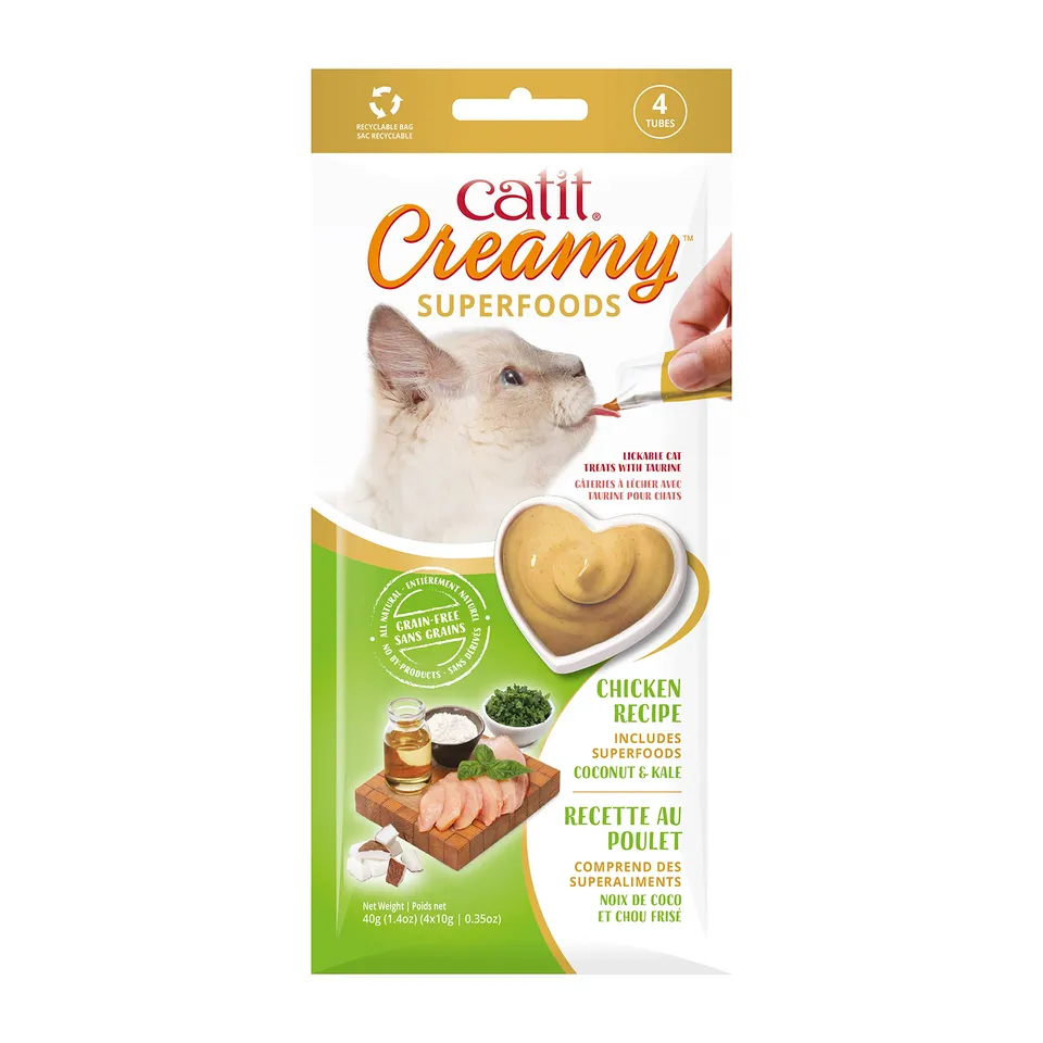 catit-creamy-superfood-leckpaste-huhn-kokos-gr-nkohl-f-r-katzen-4-x-10-g image 1