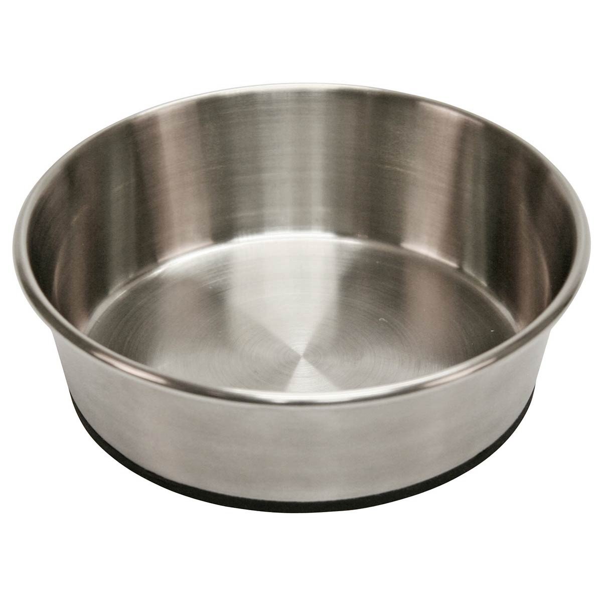 kerbl-pet-edelstahlnapf-425-ml-13-5x4-5-cm-silber-schwarz-rutschfester-fressnapf image 2