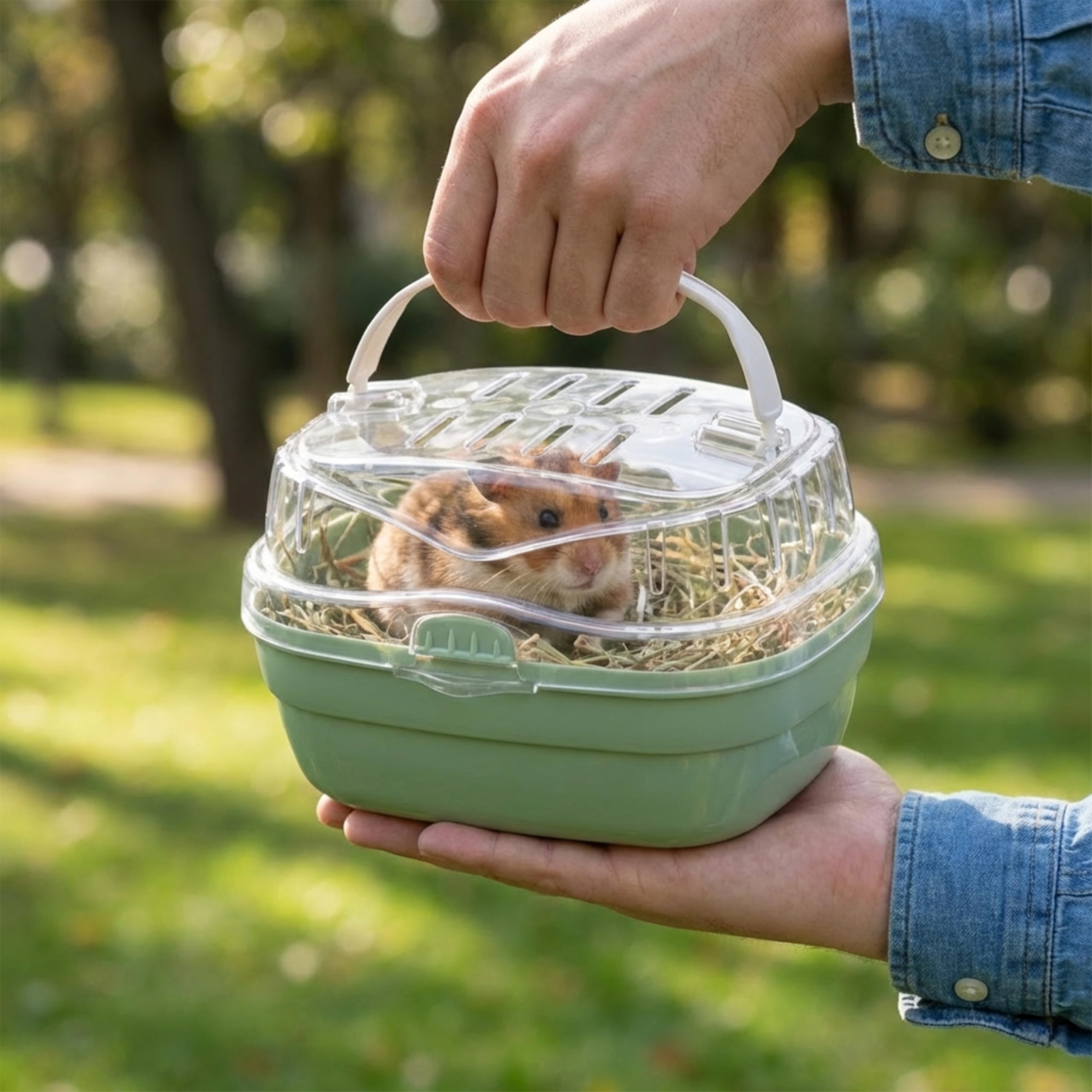 ferplast-aladino-small-transportbox-20-x-16-x-13-5-cm-gr-n-f-r-hamster image 2