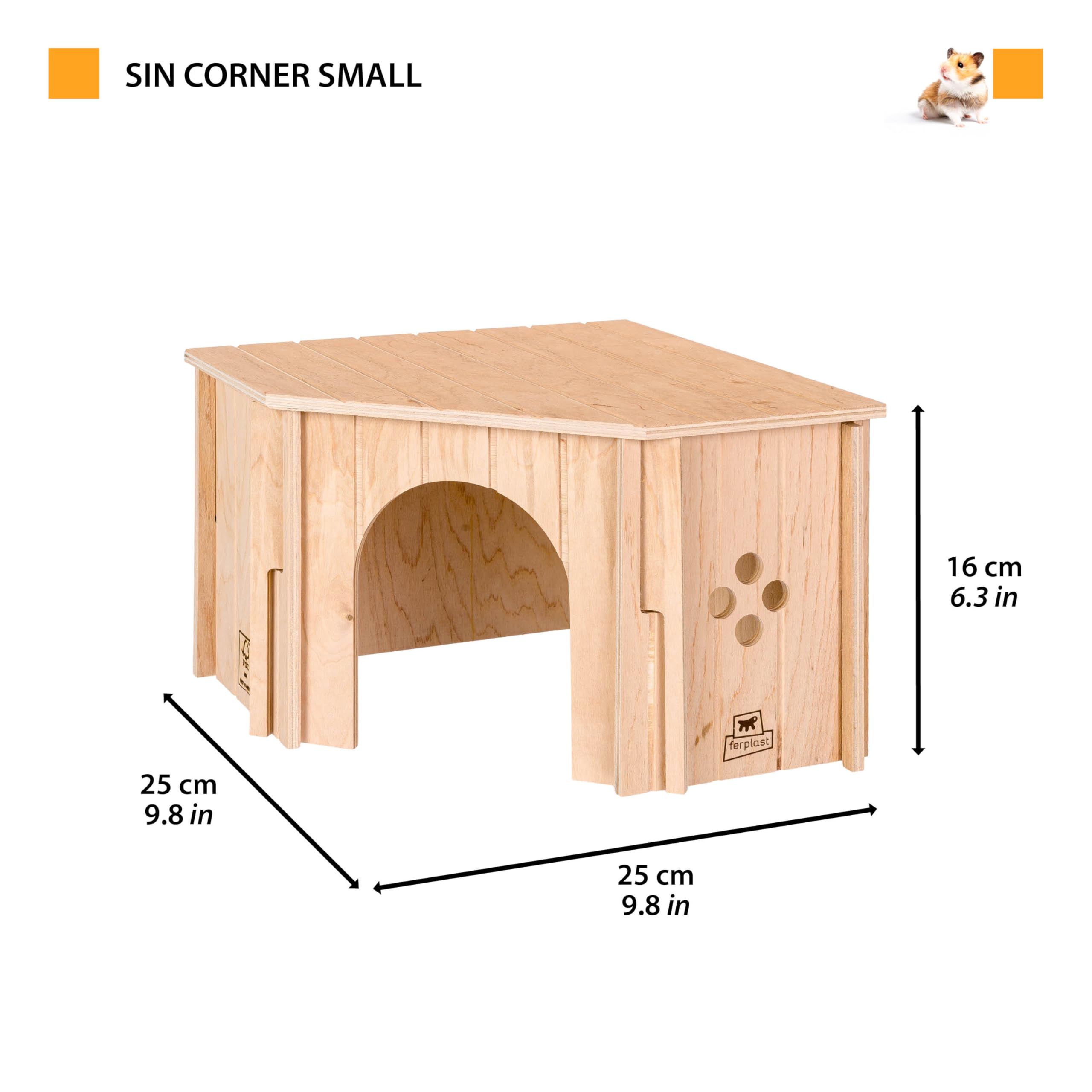 ferplast-sin-corner-eckhaus-s-f-r-kaninchen-meerschweinchen-hamster-aus-fsc-holz image 2
