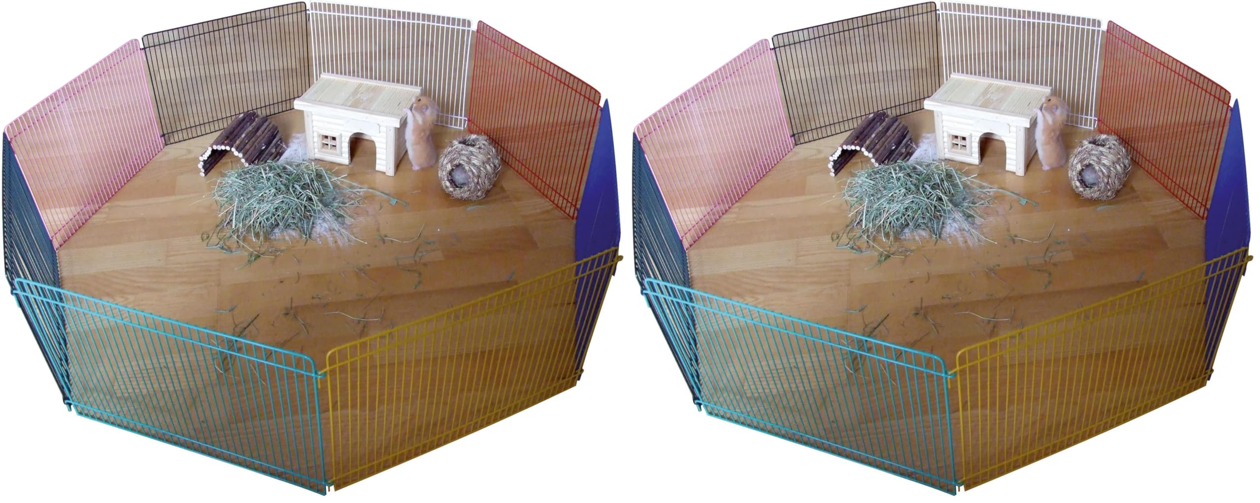 kerbl-pet-freigehege-8-elemente-34x23-cm-bunt-metall-f-r-hamster image 3