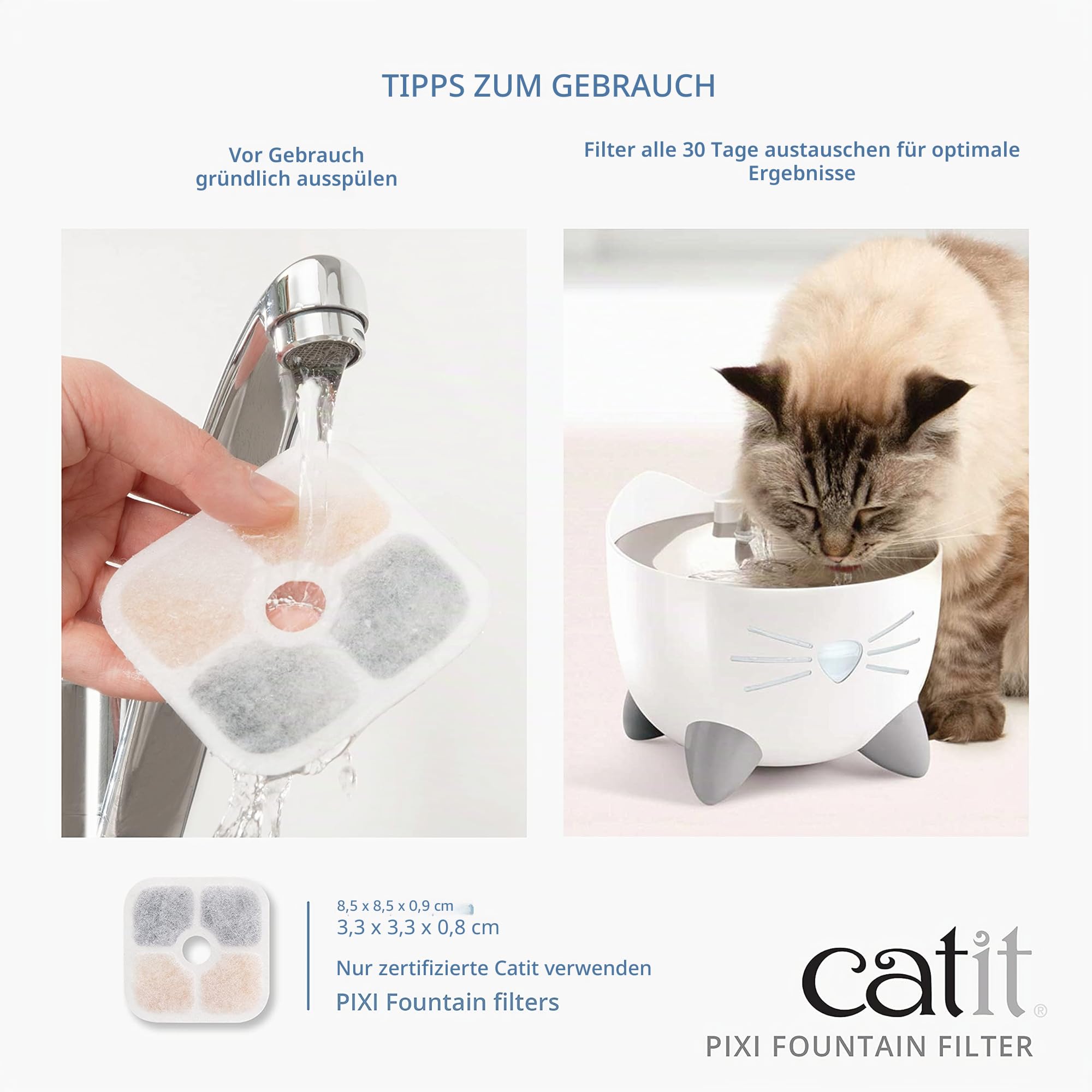 catit-43722-pixi-ersatzfilter-trinkbrunnenfilter-6er-pack-wei image 4