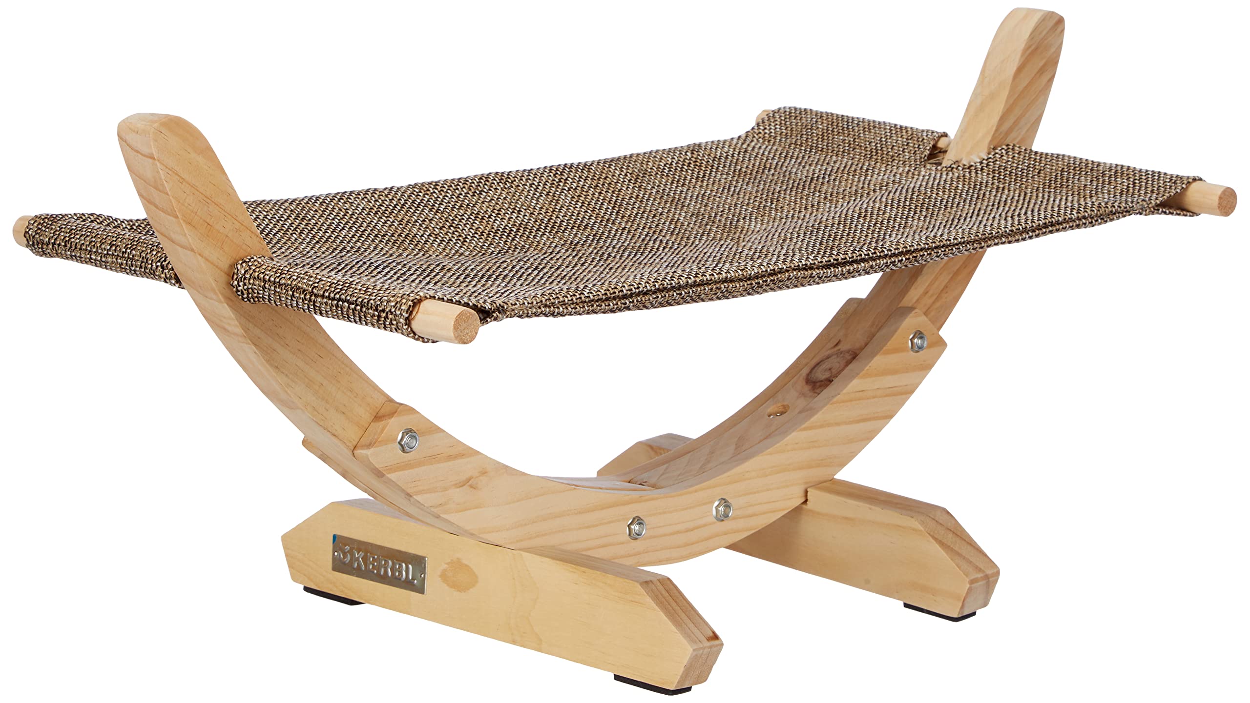 kerbl-pet-h-ngematte-siesta-2-0-katzenbett-braun-61-x-37-x-29-cm-holz-leinen image 2