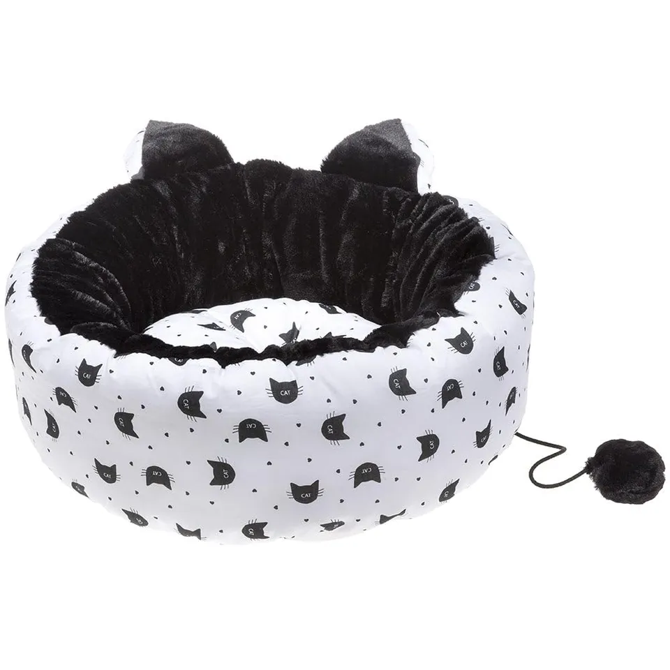 ferplast-muffin-katzenbett-55x52-cm-baumwolle-kunstpelz-waschbar image 1