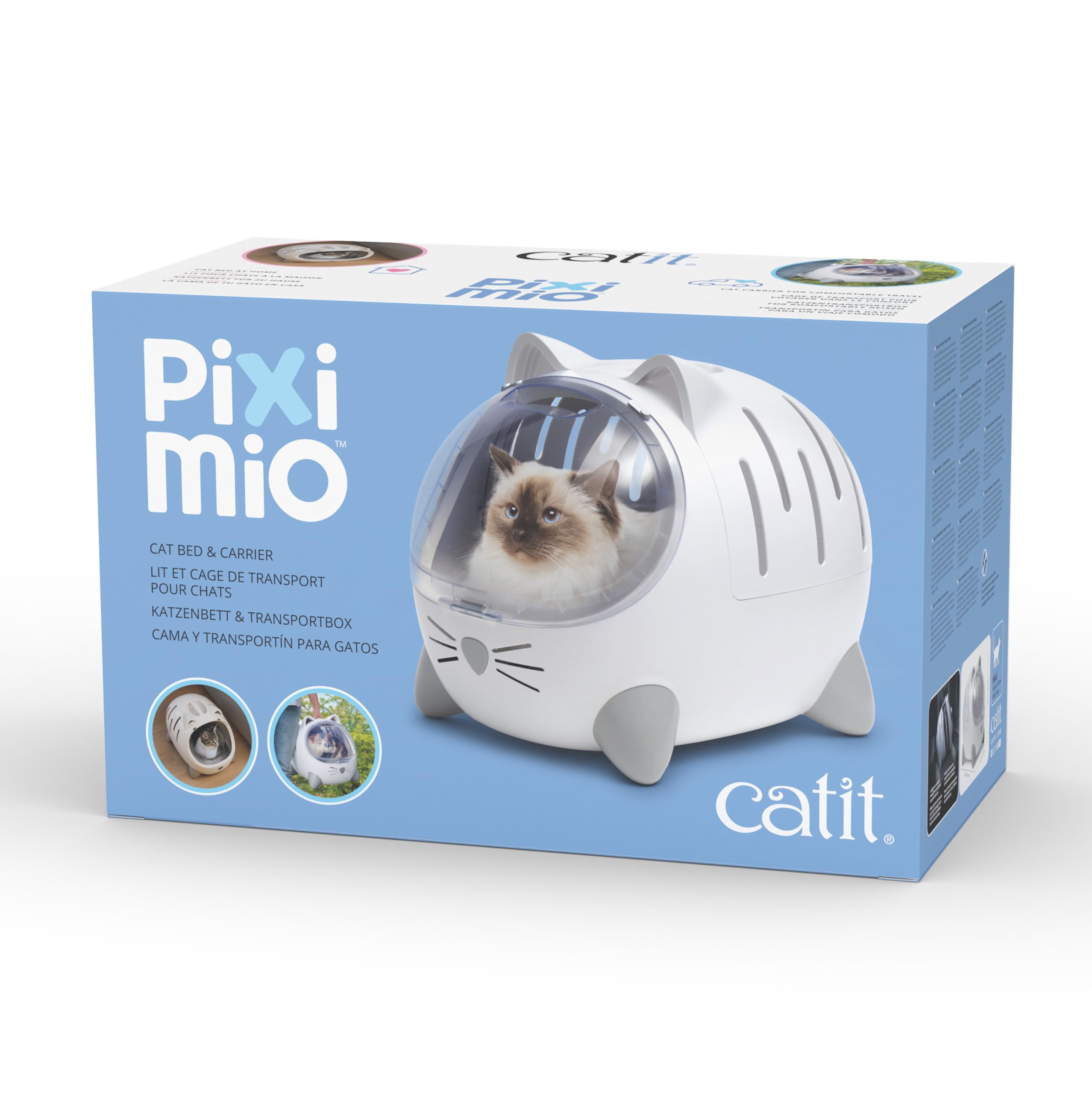 catit-pixi-mio-transportbox-katzenbett-2-in-1-wei image 1