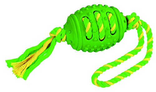 kerbl-pet-football-hundespielzeug-vollgummi-baumwolle-10-x-7-cm-gr-n-gelb image 4