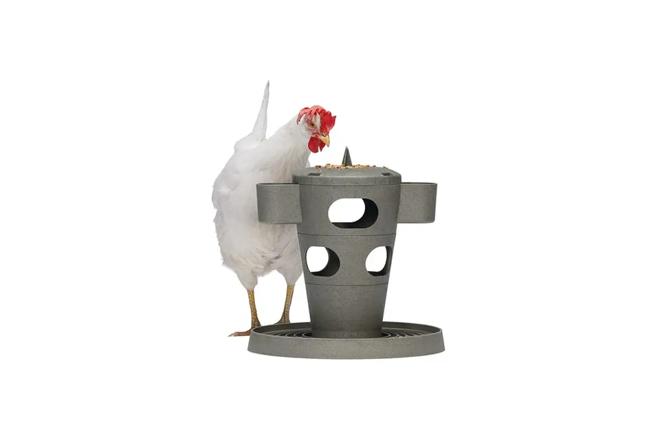 beeztrees-snackturm-futterspender-f-r-h-hner-30-x-30-x-32-5-cm-grau image 1