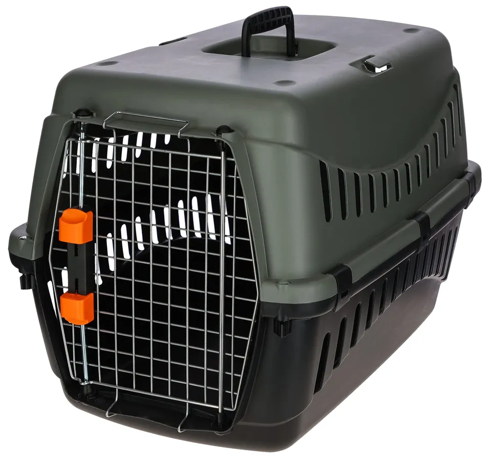 kerbl-pet-transportbox-eco-60-x-40-x-38-5-cm-anthrazit-graugr-n-flugtauglich-f-r image 1