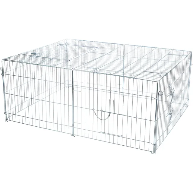 trixie-natura-freilaufgehege-mit-abdeckung-verzinkt-144-x-58-x-116-cm image 1