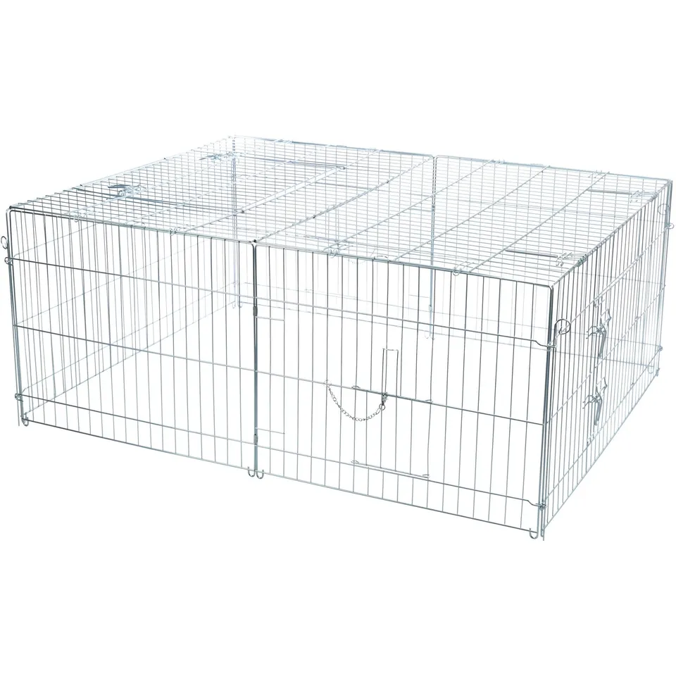 trixie-natura-freilaufgehege-mit-abdeckung-verzinkt-144-x-58-x-116-cm image 1