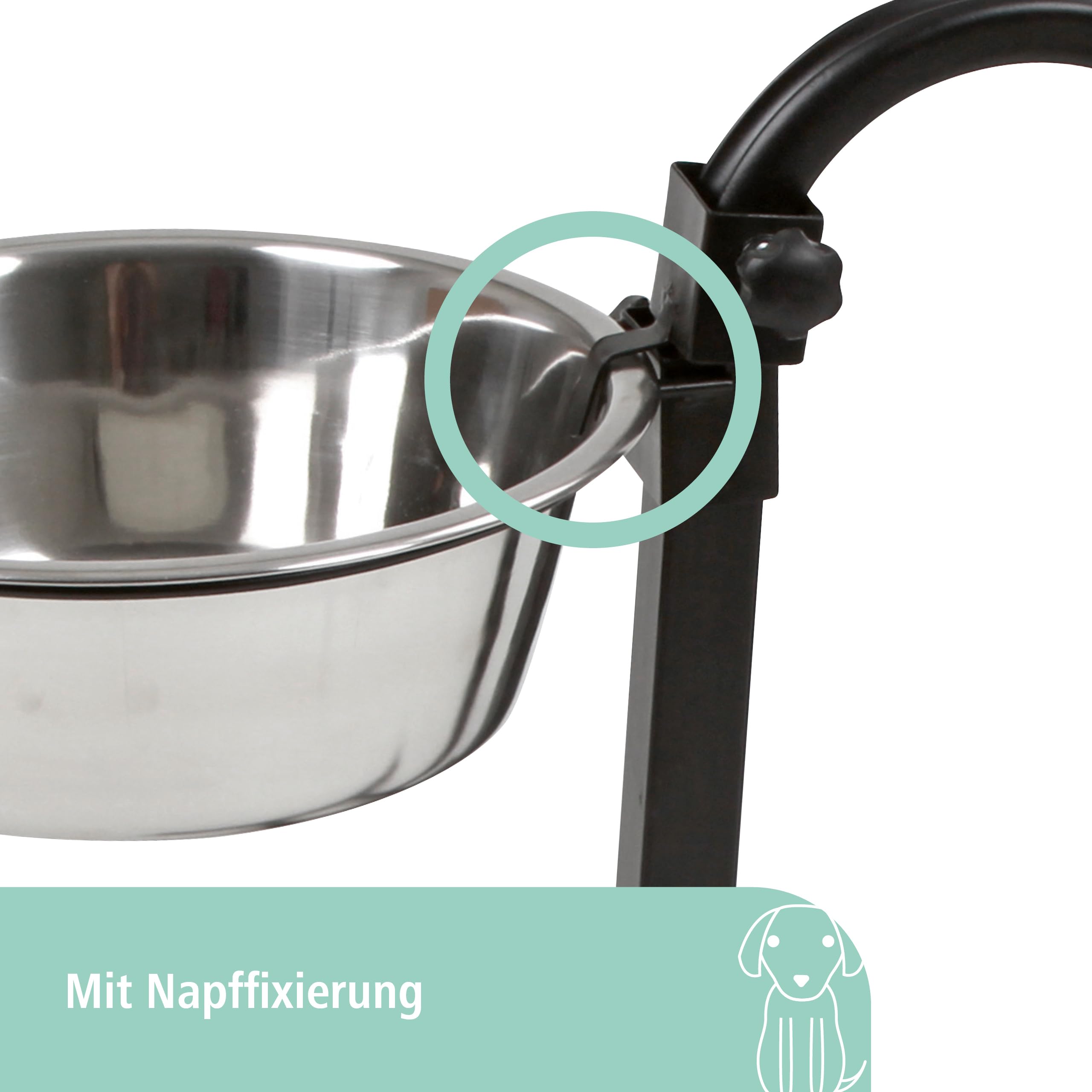 kerbl-pet-futterbar-mit-2x2800ml-edelstahln-pfen-h-henverstellbar-bis-45-cm image 5