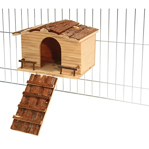 kerbl-pet-nagerhaus-nature-30-x-22-5-x-20-cm-mit-gitterbefestigung image 4