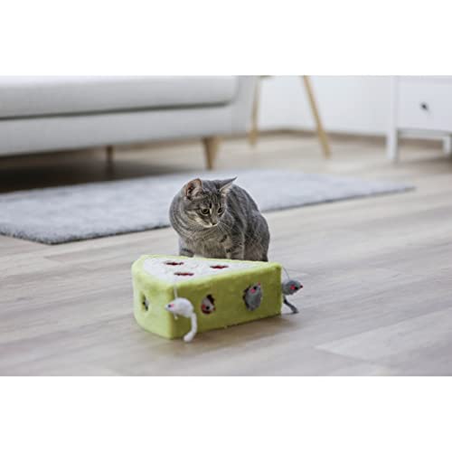 kerbl-pet-sisalspielzeug-cheesy-katzenspielzeug-28-x-28-x-10-cm-mit-spielm-usen image 5