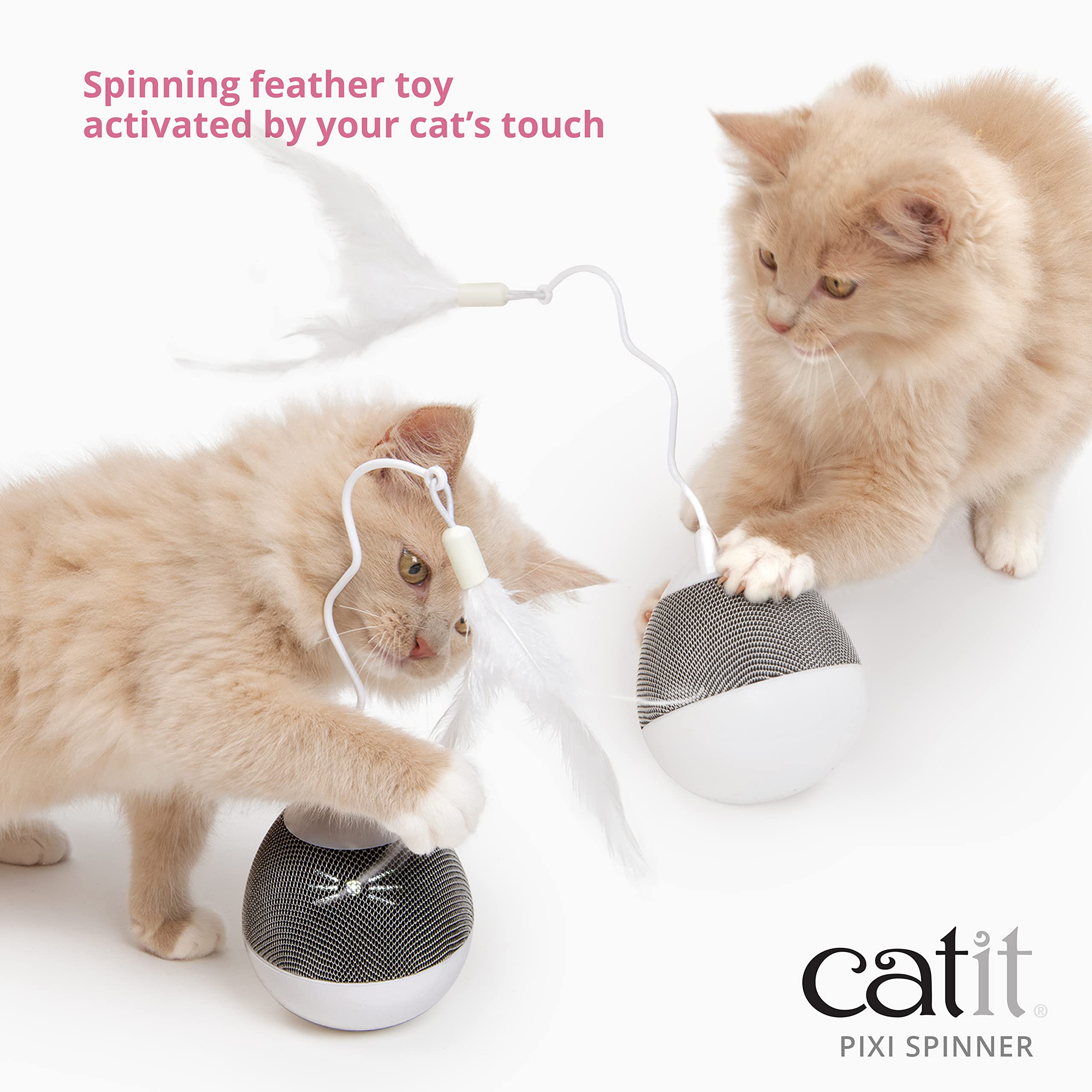 catit-pixi-spinner-leckerli-spender-interaktives-katzenspielzeug-wei-grau image 3