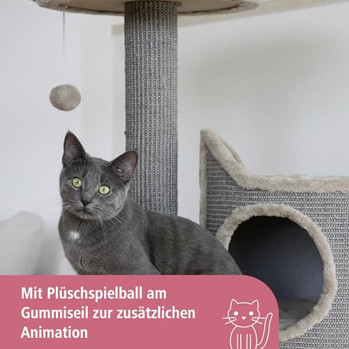 kerbl-pet-kratzbaum-tiana-grau-73-5-x-45-x-130-cm-f-r-mehrere-katzen image 8
