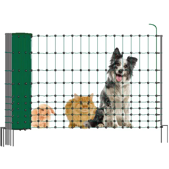 kerbl-pet-begrenzungszaun-camping-net-20-m-x-81-cm-gr-n image 1