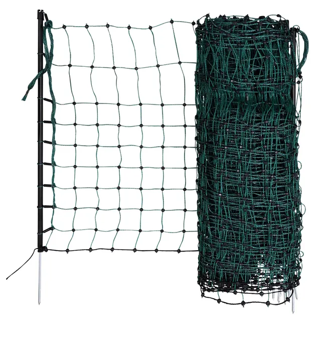 kerbl-pet-kaninchennetz-elektrifizierbar-65-cm-50-m-gr-n-mit-15-pf-hlen image 1