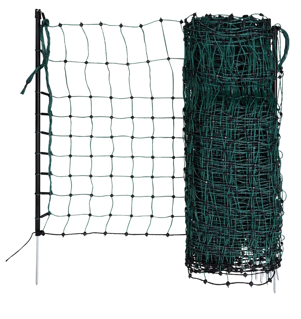 kerbl-pet-kaninchennetz-elektrifizierbar-65-cm-50-m-gr-n-mit-15-pf-hlen image 1