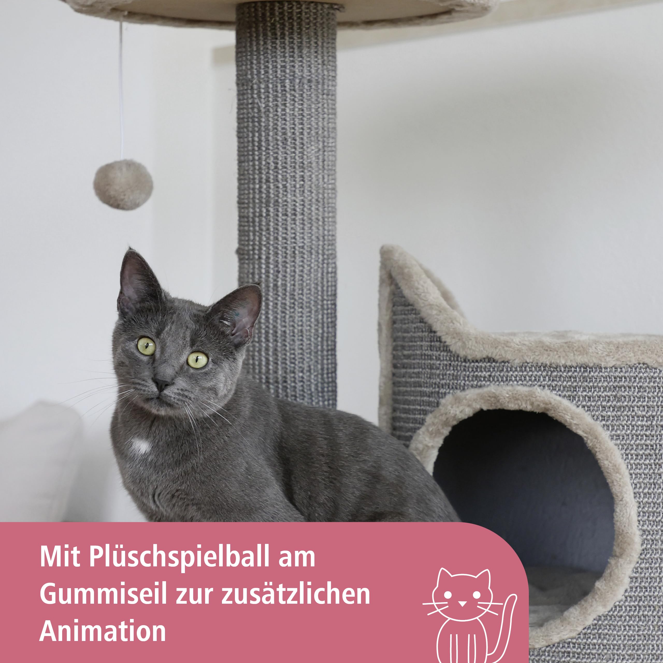 kerbl-pet-kratzbaum-tiana-grau-73-5-x-45-x-130-cm-f-r-mehrere-katzen image 3