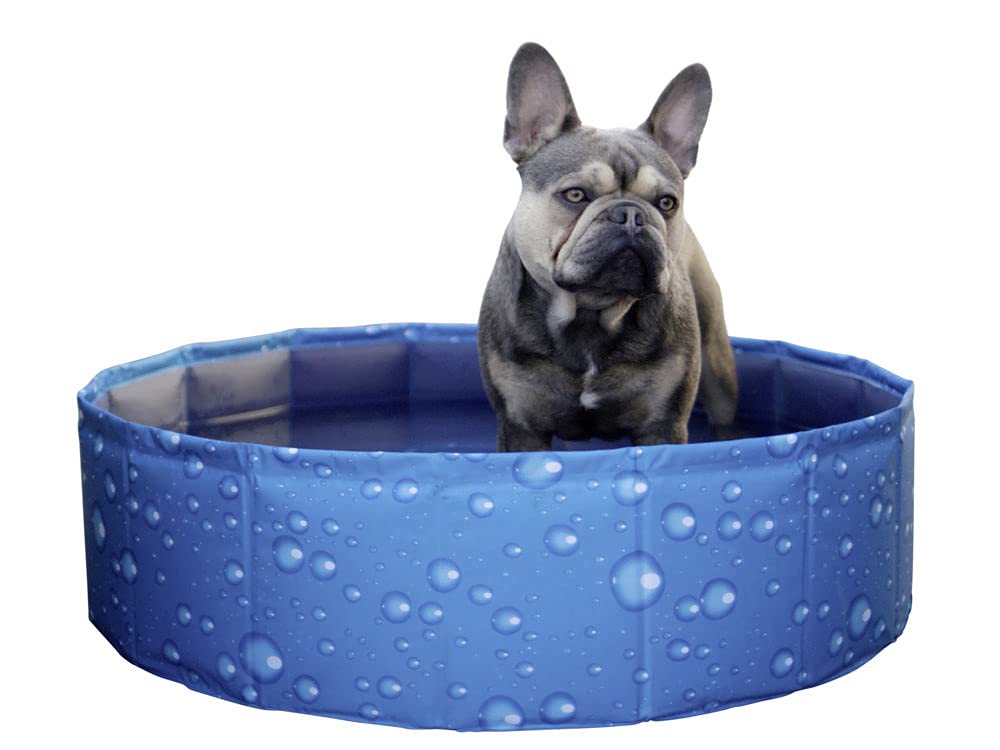 kerbl-pet-hundepool-bubble-blau-120-x-30-cm-kratzfestes-pvc image 2