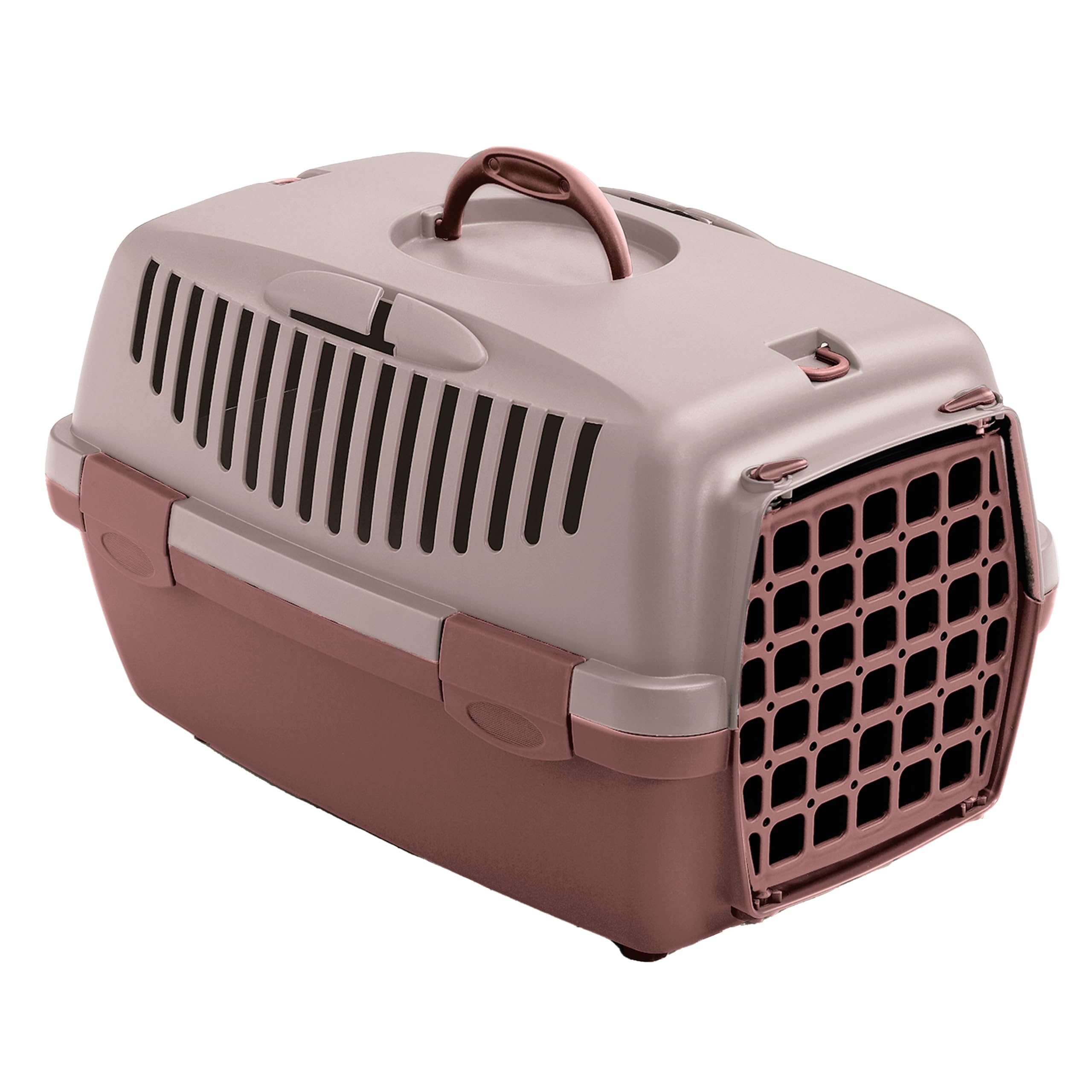 kerbl-stefanplast-gulliver-1-transportbox-48-x-32-x-31-cm-pink-braun image 1