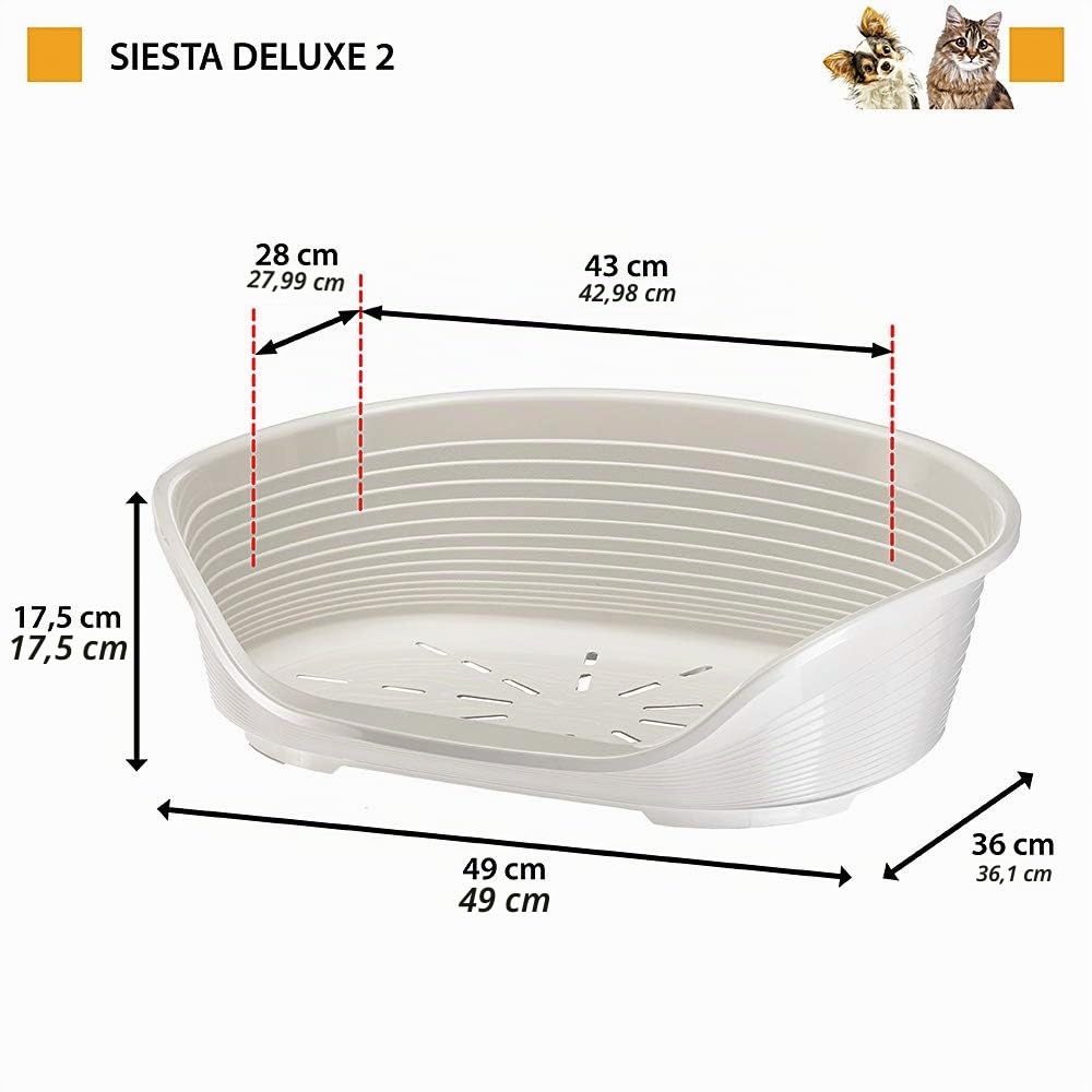 ferplast-siesta-deluxe-hundebett-katzenbett-43-x-28-x-h-17-5-cm-wei-recycelter-k image 2