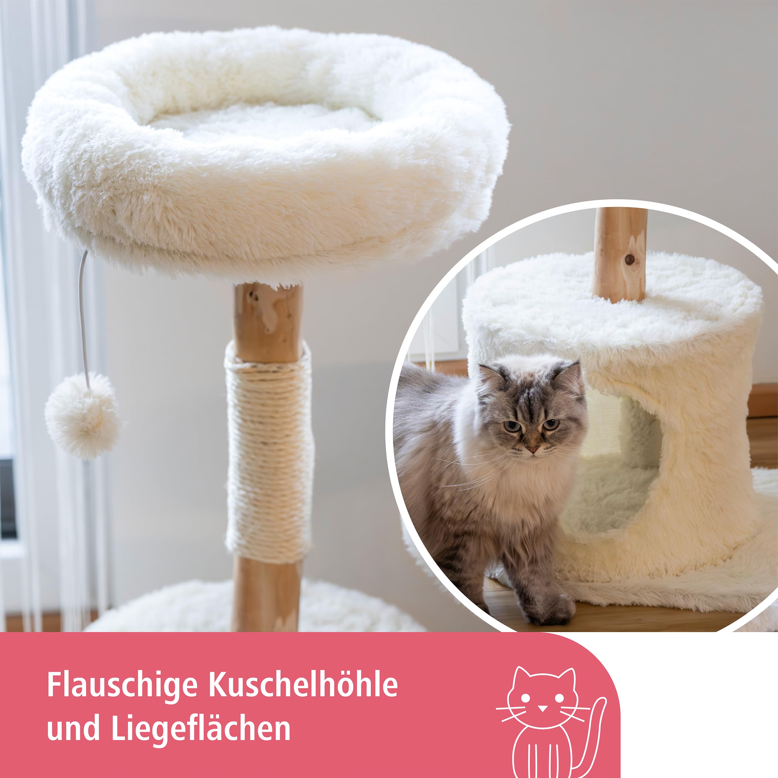 kerbl-pet-kratzbaum-lucia-wei-90-cm-katzenkratzbaum-aus-holz image 3