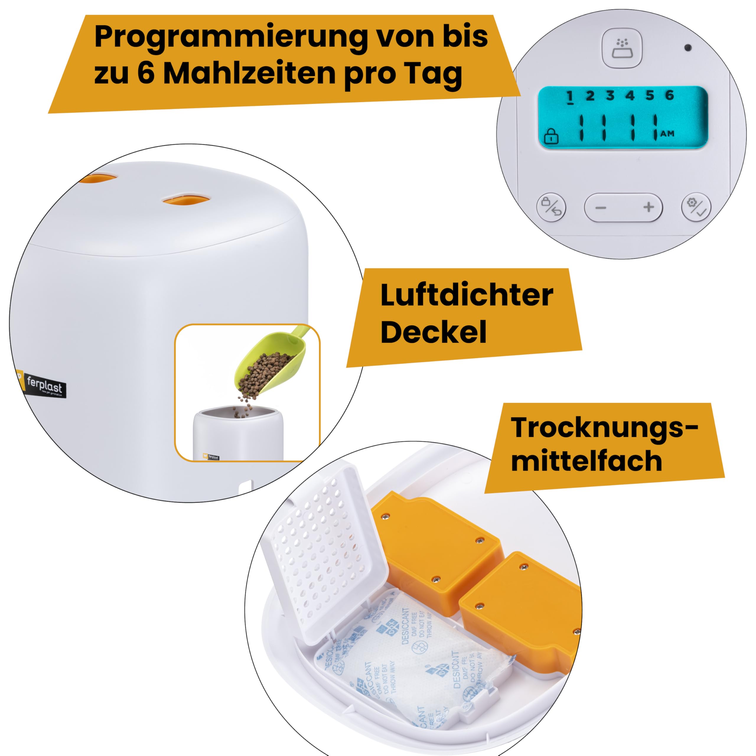 ferplast-risto-pet-automatischer-futterautomat-katze-4-liter-programmierbar-6-ma image 3