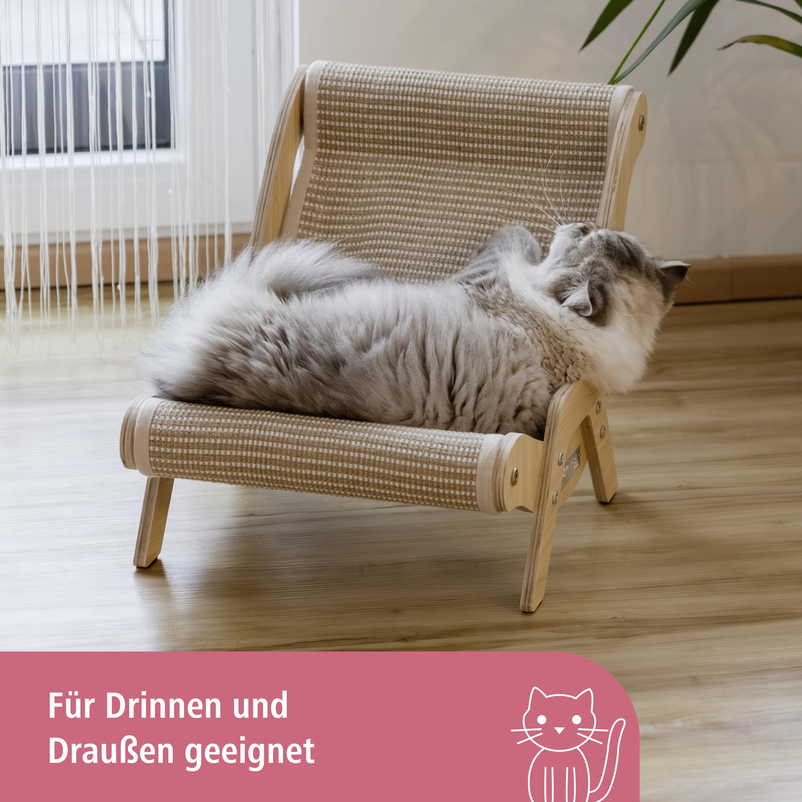 kerbl-pet-sundowner-katzenliegestuhl-aus-holz-braun-52-x-37-x-37-cm image 5