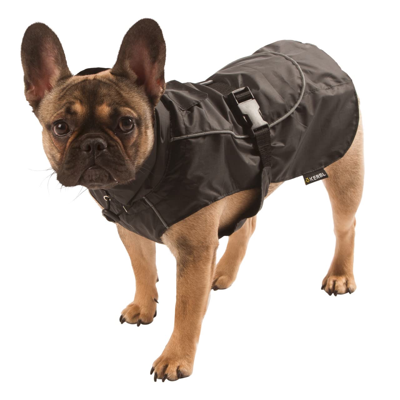 kerbl-pet-regenmantel-forks-hundemantel-schwarz-l-45-cm image 2