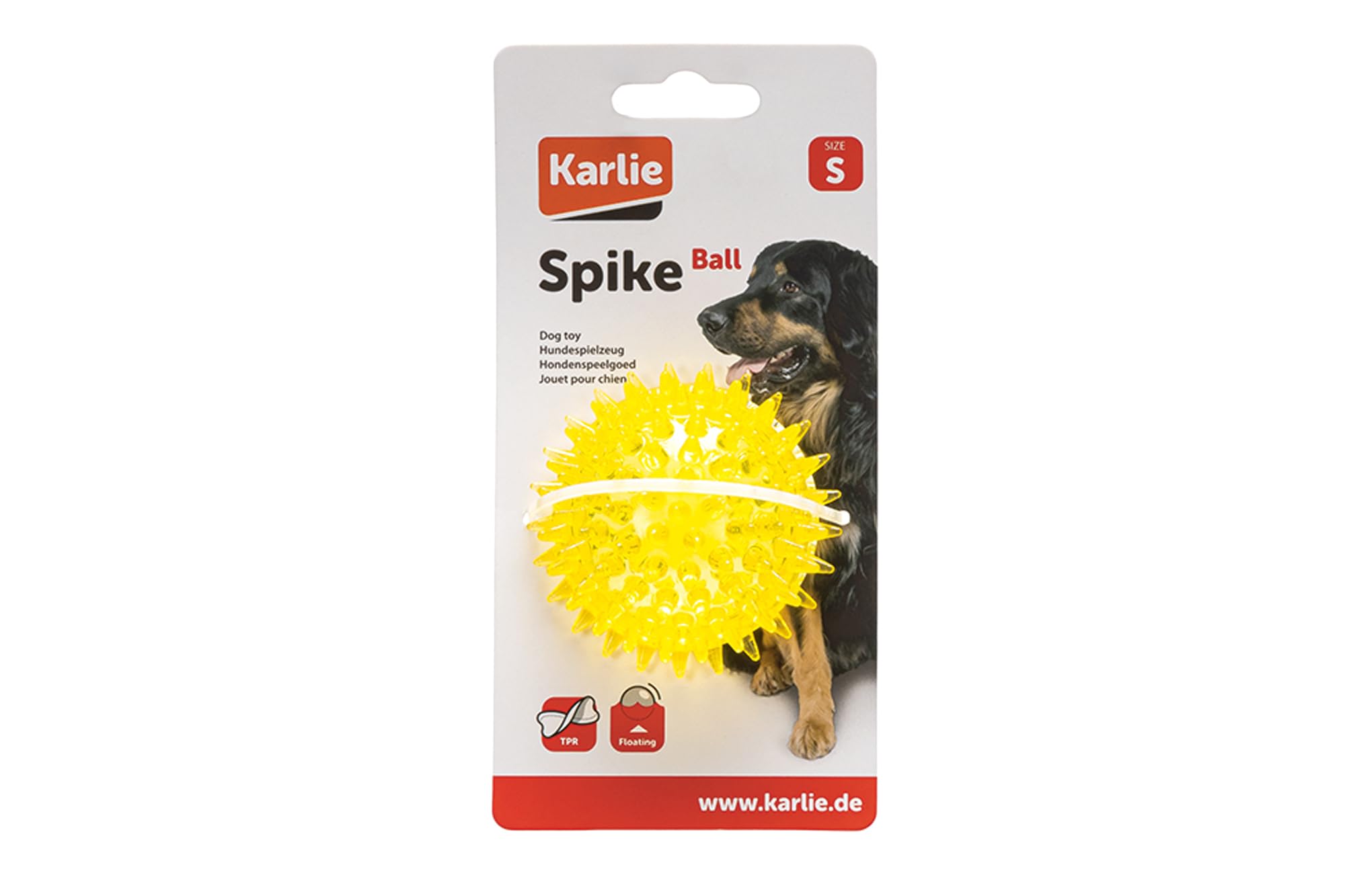 karlie-igelball-hundespielzeug-tpr-gelb-durchm-8-cm image 3