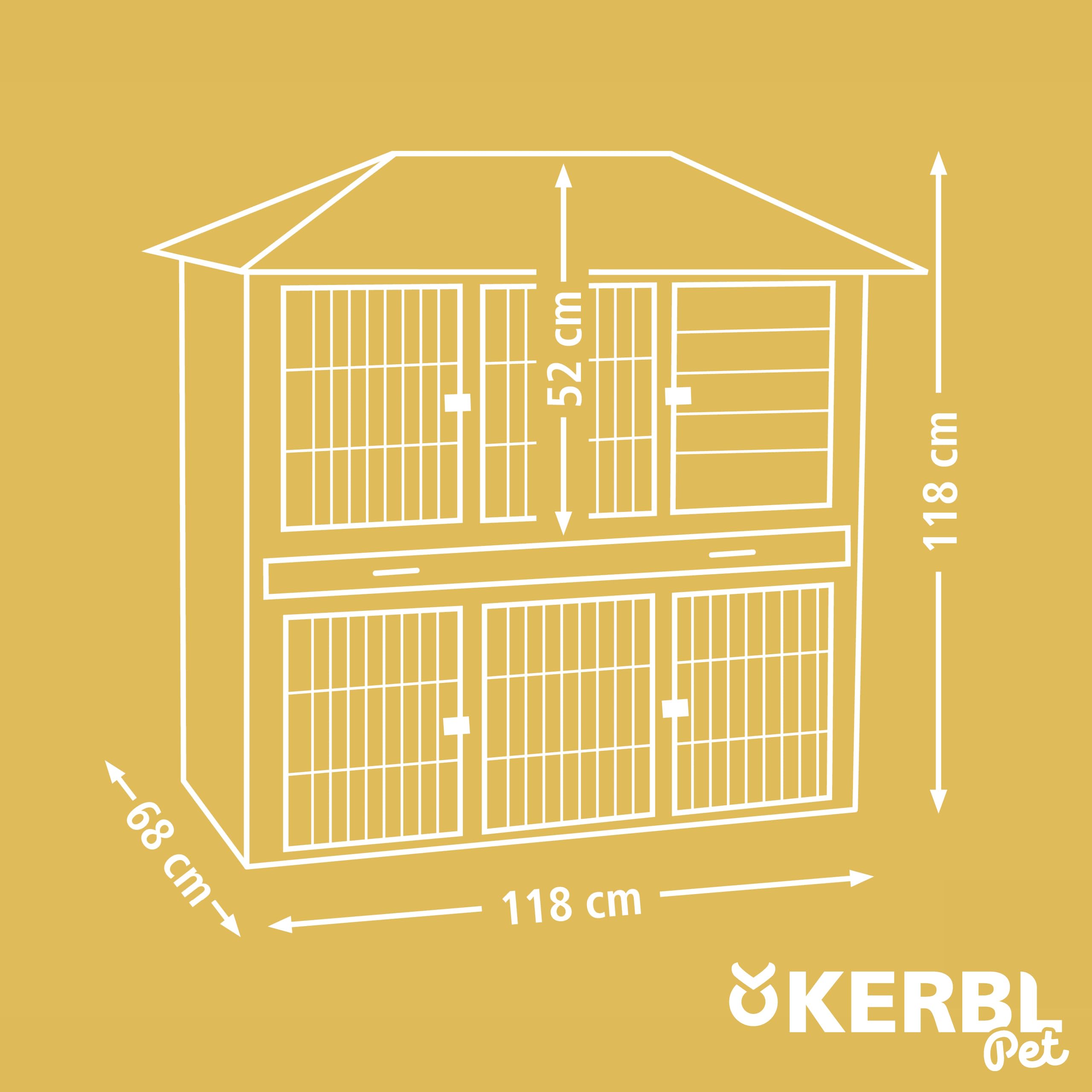 kerbl-pet-nagerstall-villa-118x68x118-cm-holz-zweigeschossiger-au-enstall image 7