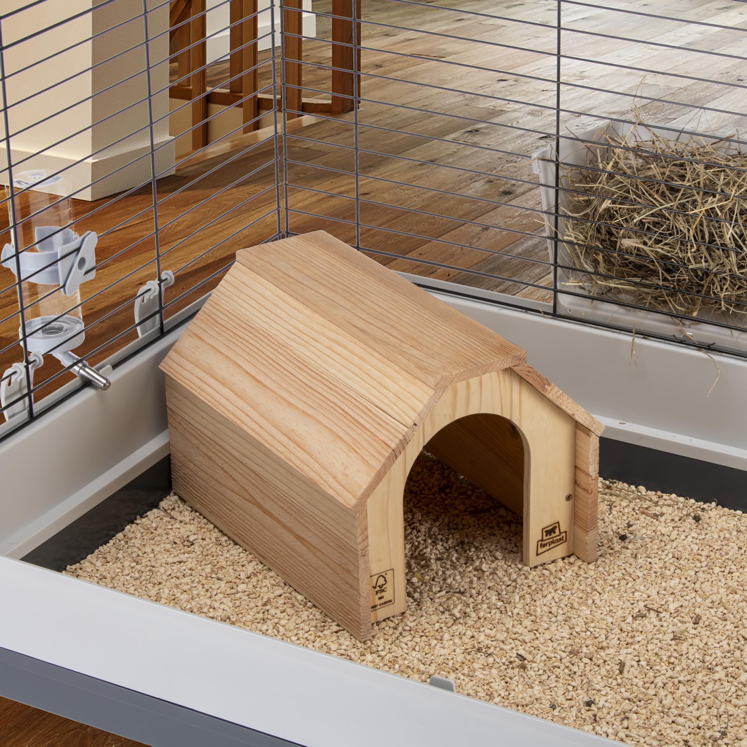 ferplast-hidda-kleintierhaus-aus-holz-gr-e-m-32-x-25-x-h-21-5-cm image 2
