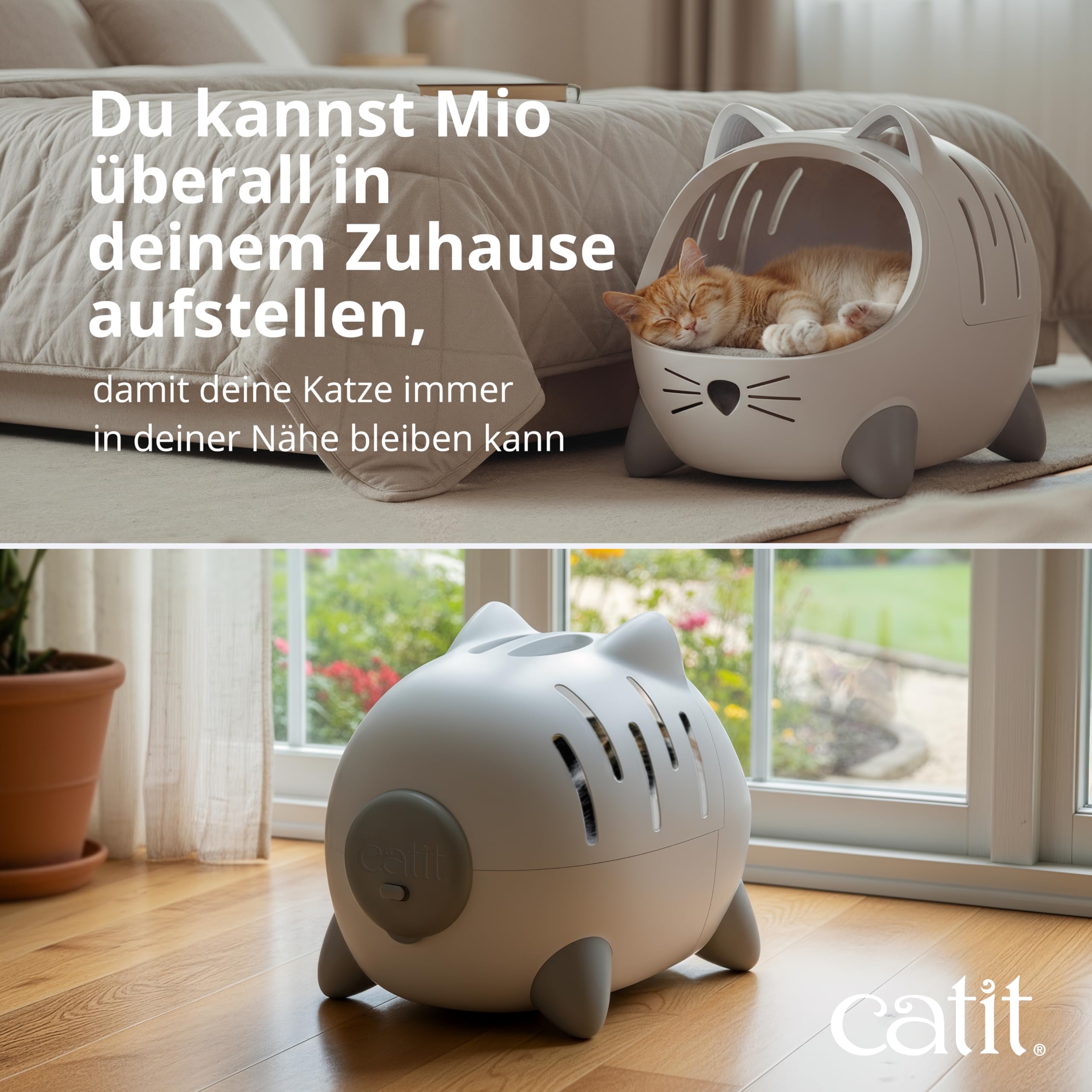 catit-pixi-mio-transportbox-katzenbett-2-in-1-wei image 3