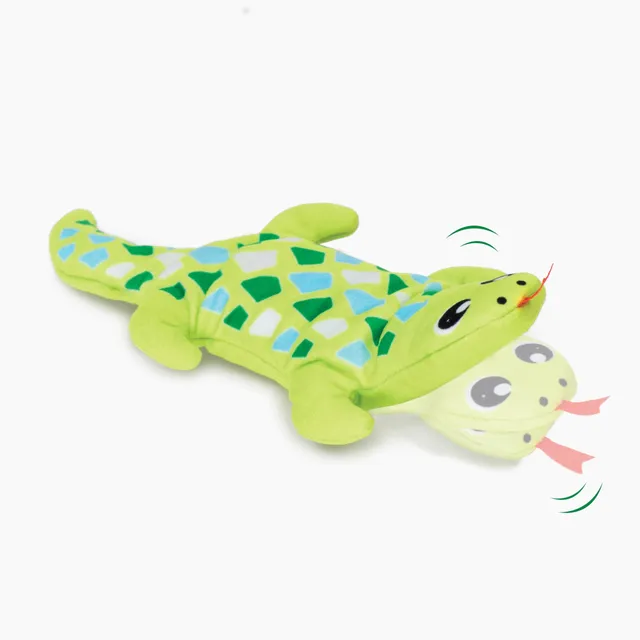catit-groovy-gecko-gr-n-bewegungsaktiviertes-katzenspielzeug-mit-katzenminze image 1