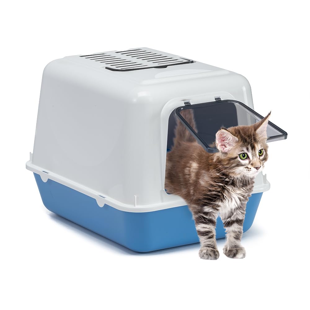 ferplast-clear-cat-20-katzentoilette-mit-deckel-39-5x52-5xh38-cm-blau-mit-aktivk image 6