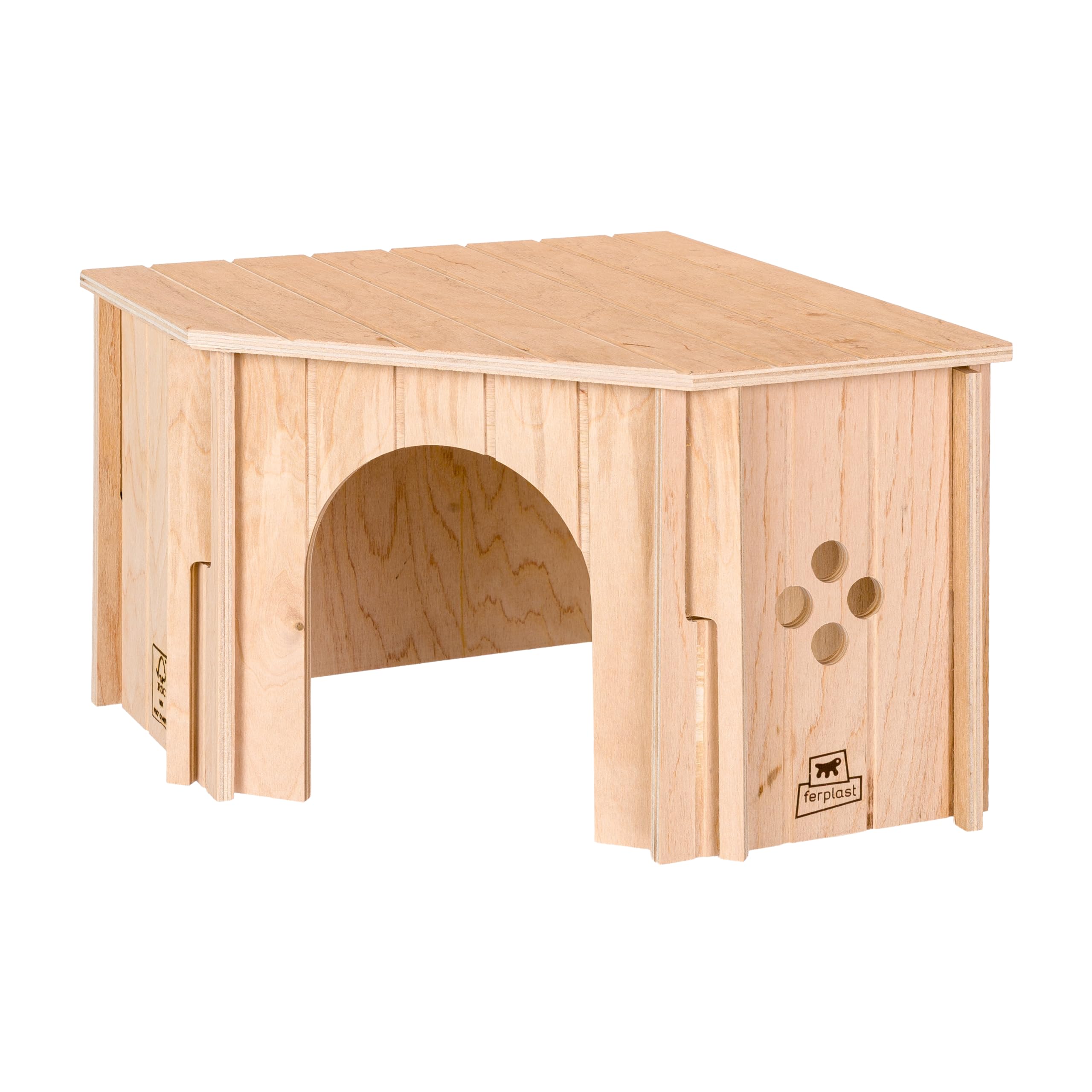 ferplast-sin-corner-eckhaus-m-f-r-kaninchen-meerschweinchen-hamster-aus-fsc-holz image 1